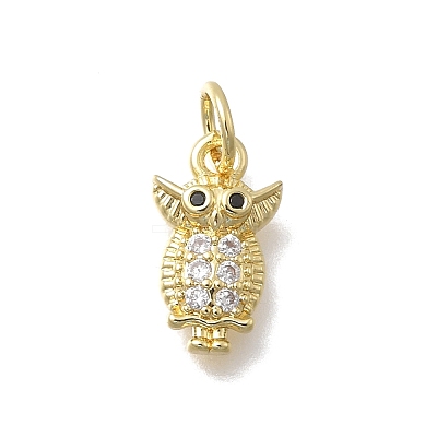Brass Micro Pave Cubic Zirconia Pendants KK-D431-060A-G-1
