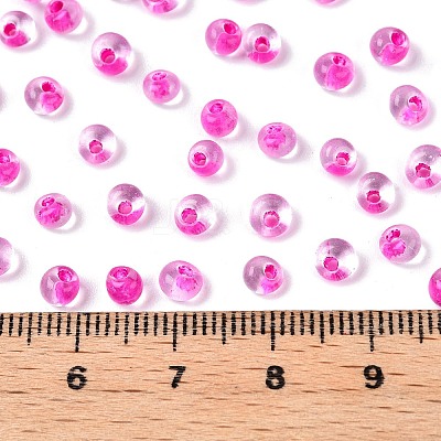 6/0 Inside Colours Transparent Glass Seed Beads SEED-T007-07I-1