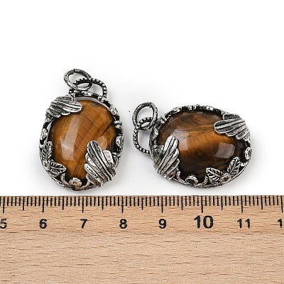 Natural Tiger Eye Pendants G-Z101-02AS-07-1