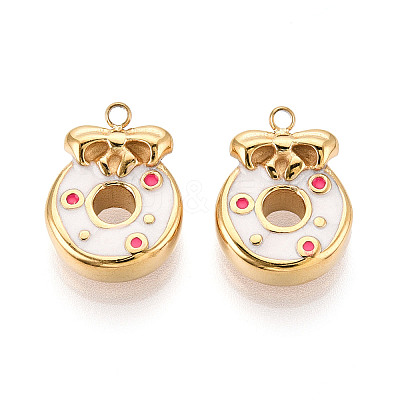 304 Stainless Steel Enamel Pendants STAS-T068-10B-1