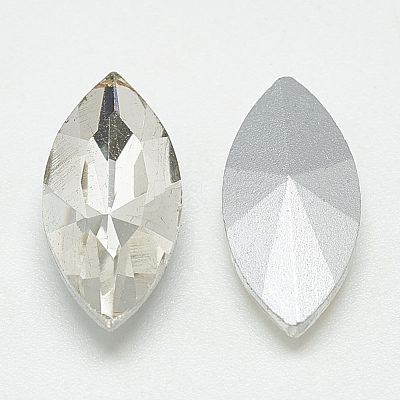 Pointed Back Glass Rhinestone Cabochons RGLA-T083-13x27mm-01-1