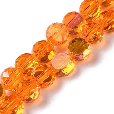 Transparent Electroplate Glass Beads Strands GLAA-Q099-D01-08-1