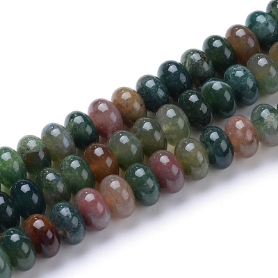 Natural Indian Agate Bead Strands X-G-R408-5x8-16-1