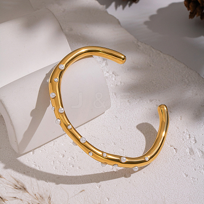 304 Stainless Steel Cuff Bangles for Women CB8538-1