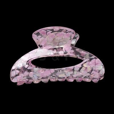 Transparent Floral Pattern Acrylic Claw Hair Clips PW23031332736-1