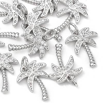 SHEGRACE Brass Micro Pave Clear Cubic Zirconia Pendants X-XGRQ2C103-409P-1