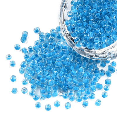 Glow in the Dark Luminous Transparent Glass Seed Beads SEED-YWC0001-01E-1
