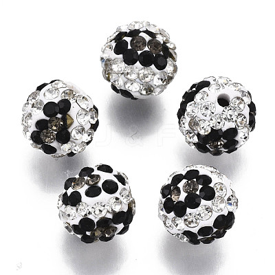 Polymer Clay Rhinestone Beads RB-N051-012A-1