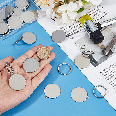 DIY Stainless Steel Keychain Making Kits DIY-OC0014-11A-1