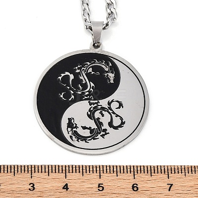 201 Stainless Steel Pendant Necklaces NJEW-C066-07P-1