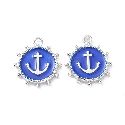 Eco-Friendly Stainless Steel Enamel Pendants STAS-C031-02P-01-1