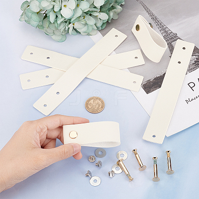 Imitation Leather Cabinet Handle Pull Knob DIY-WH0258-80B-1