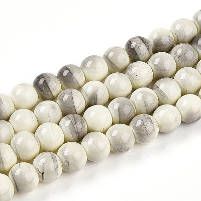 Baking Paint Glass Beads Strands DGLA-N013-8mm-02-1