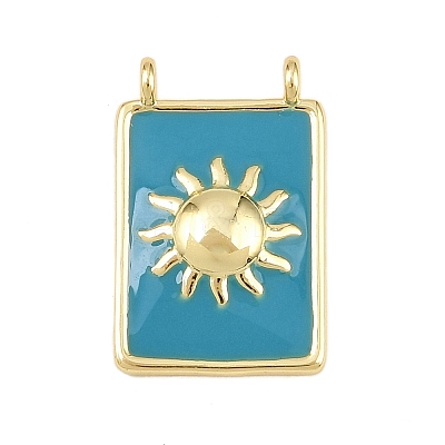 Brass Enamel Pendants KK-L251-01G-D-1