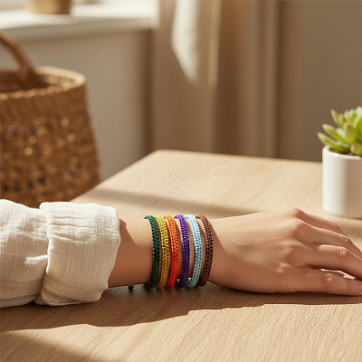 26Pcs Braided Nylon Cord Adjustable Bracelets Set for Women Men XS3159-1-1