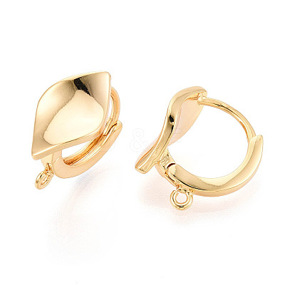 Brass Hoop Earring Findings KK-N263-130G-1