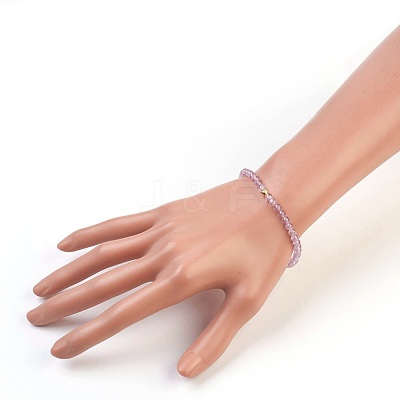 Natural Amethyst Stretch Bracelets BJEW-JB03797-03-1