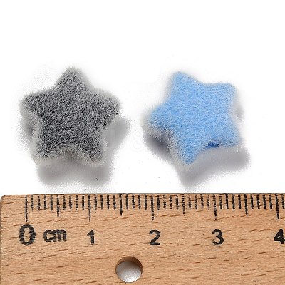 Flocky Opaque Acrylic Beads OACR-I026-02B-1