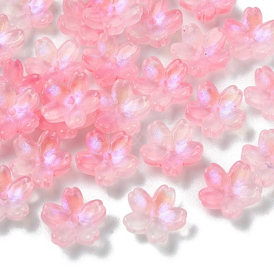 30Pcs Electroplate Transparent Glass Beads GLAA-YW0005-02B-1