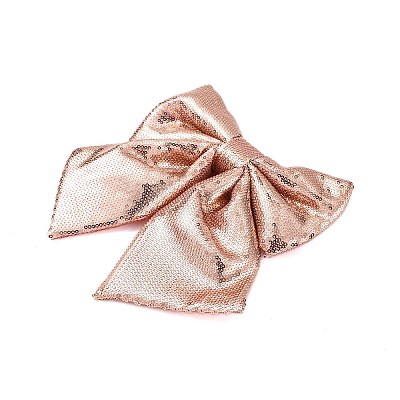 Christmas Plastic Sequin Big Bowknot Pendant Decorations AJEW-S088-04E-1