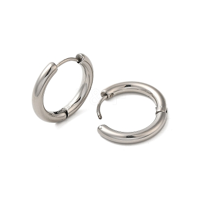Tarnish Resistant 304 Stainless Steel Hoop Earrings LS-EJEW-P177-P-22-1