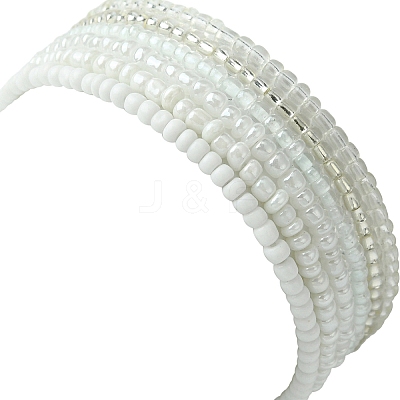 Glass Seed Beaded Stretch Bracelet Sets BJEW-MZ00101-02-1