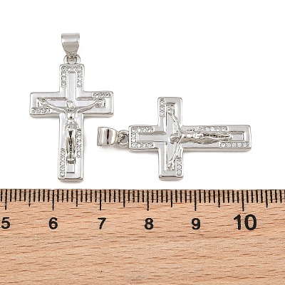 Easter Brass Micro Pave Clear Cubic Zirconia Pendants CU-CBADC6C-09P-02-1