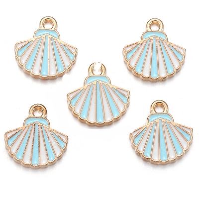 Sea Animal Alloy Enamel Pendants PW-WGE87A6-06-1