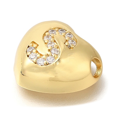 Rack Plating Brass Micro Pave Cubic Zirconia Pendants KK-I722-04G-S-1