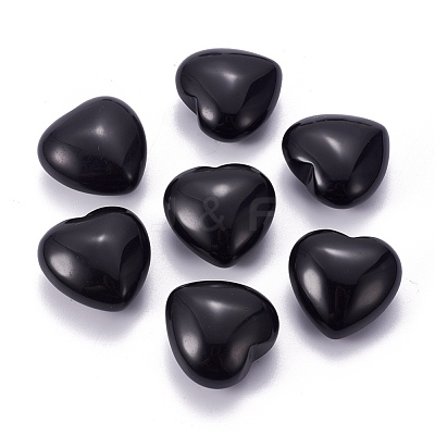 Natural Obsidian Heart Love Stone G-I219-05A-1