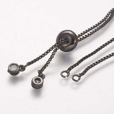 Rack Plating Brass Chain Bracelet Making KK-A142-017B-1