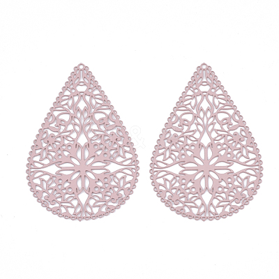 430 Stainless Steel Filigree Pendants X-STAS-S108-15D-1