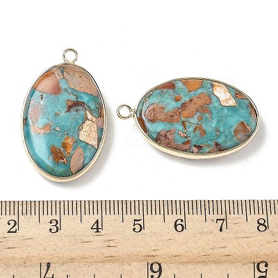 Dyed Synthetic Imperial Jasper Pendants G-D337-03C-G-1