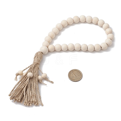 Handmade Wood Beads Door Hanging Ornaments HJEW-JM02971-1