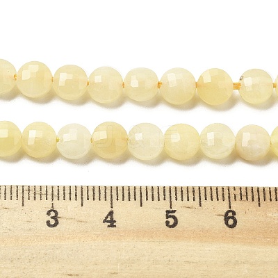 Natural Dyed White Jade Beads Strands G-C179-A6mm-08-1