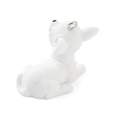 Opaque Resin Dog Pendants RESI-P033-A03-1