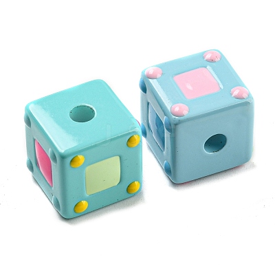 Opaque Acrylic European Beads X-OACR-E026-03-1