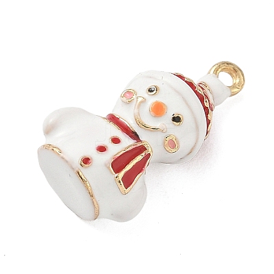 Christmas Alloy Enamel Pendants ENAM-F156-01G-05-1