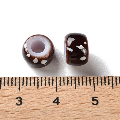 Spray Painted ABS Plastic European Beads KY-G033-01A-12-1