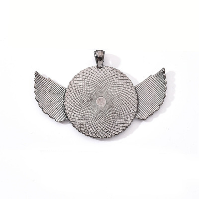 Alloy Pendant Cabochon Settings LS-PALLOY-S107-003A-B-RS-1