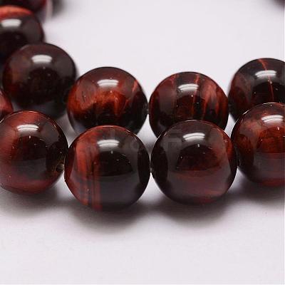 Natural & Dyed & Heated Tiger Eye Bead Strands G-P230-12-8mm-1