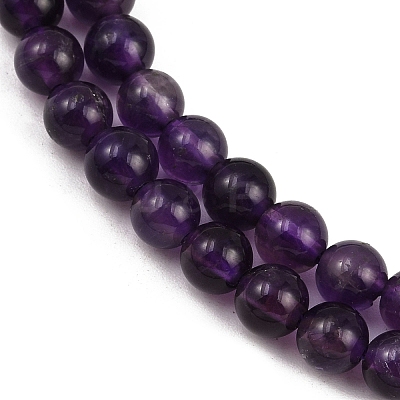 Natural Amethyst Beads Strands G-R446-6MM-21A-1