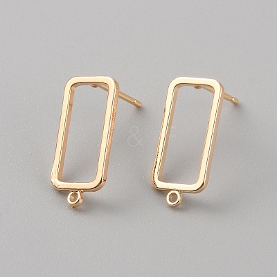 Brass Stud Earring Finding KK-WH0062-42G-1