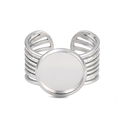 304 Stainless Steel Cuff Ring Components SA-CBA82C8-03C-P-1