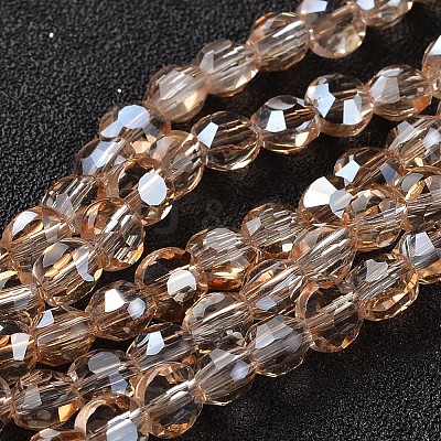Electroplate Glass Bead Strands EGLA-J137-6mm-A-FR02-1