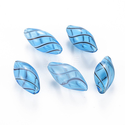 Transparent Handmade Blown Glass Globe Beads GLAA-T012-09-1