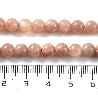 Natural Multi-Moonstone Beads Strands X-G-O030-6mm-10B-1