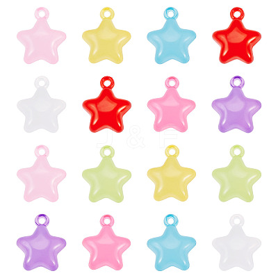20Pcs Transparent Acrylic Pendants MACR-TADJ0001-05-1