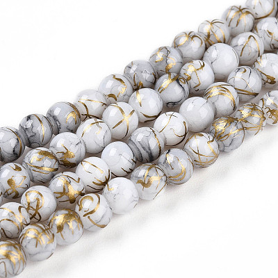 Baking Paint Glass Beads X1-DGLA-N003-4mm-B01-1