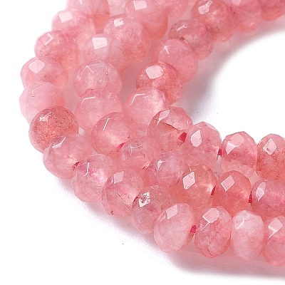 Dyed Natural Malaysia Jade Rondelle Beads Strands G-E316-2x4mm-66-1